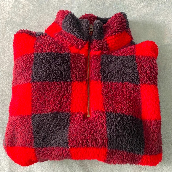 1/4 Zip Teddy Sweater - Picture 1 of 2